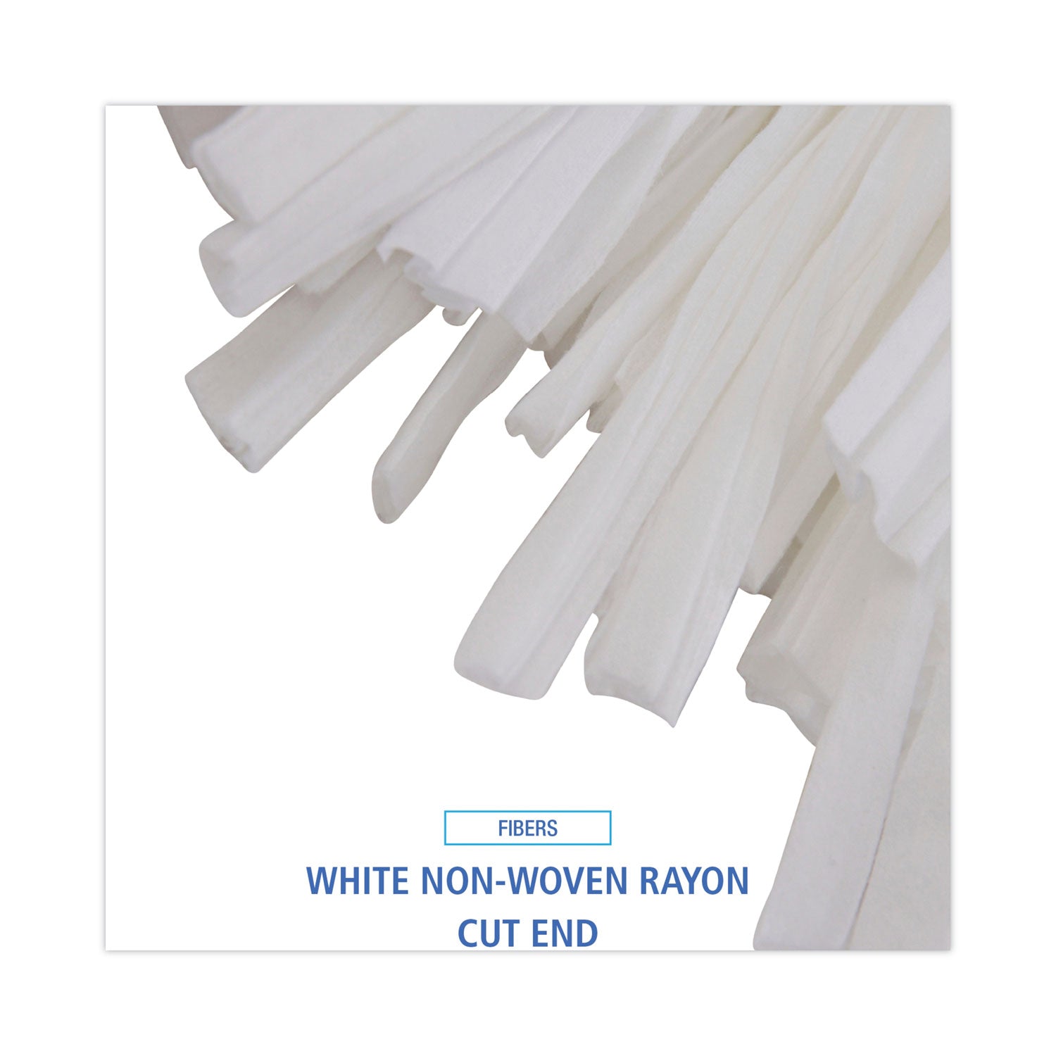 Nonwoven Cut End Edge Mop, Rayon/Polyester, #20, White, 12/Carton - 