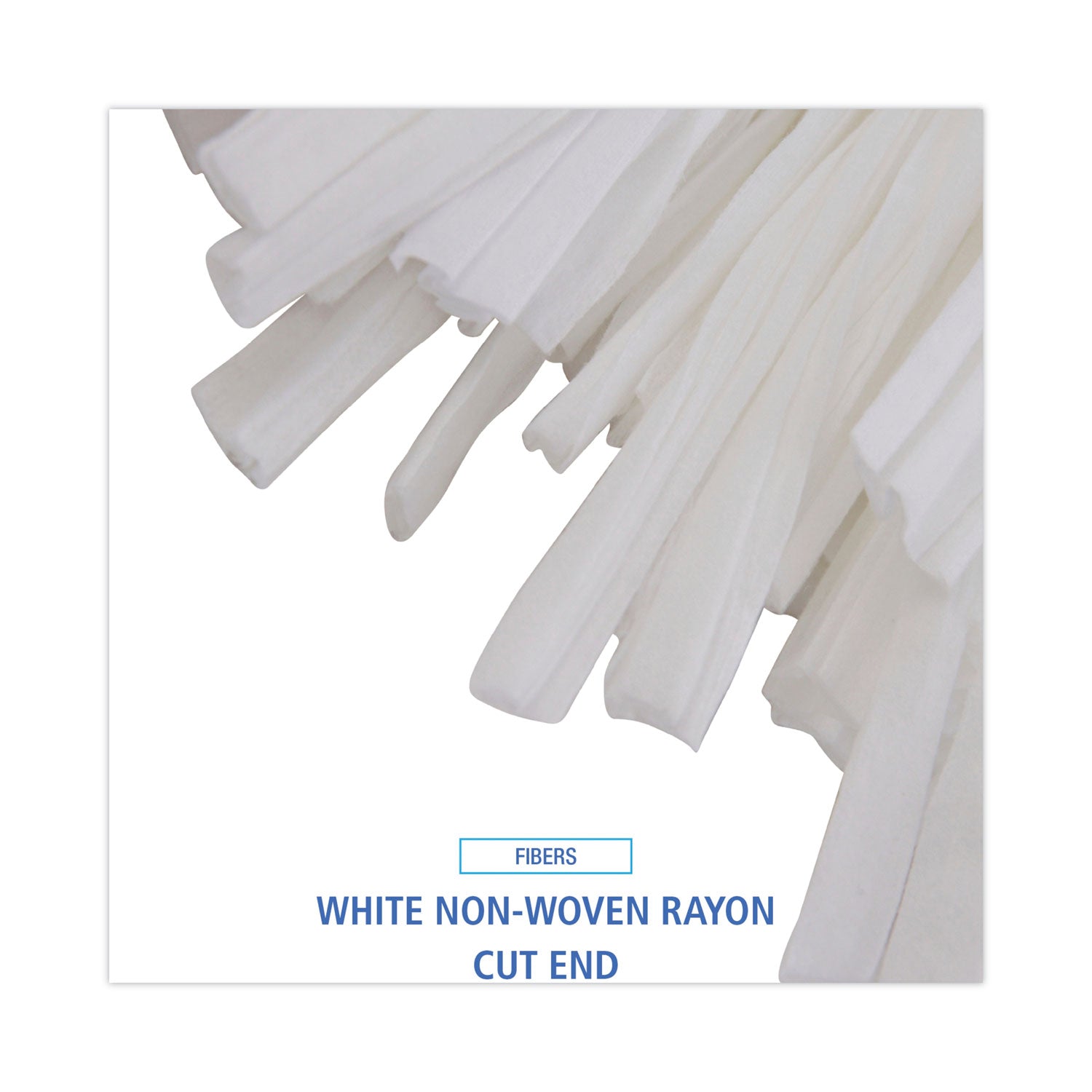 Nonwoven Cut End Edge Mop, Rayon/Polyester, #20, White, 12/Carton