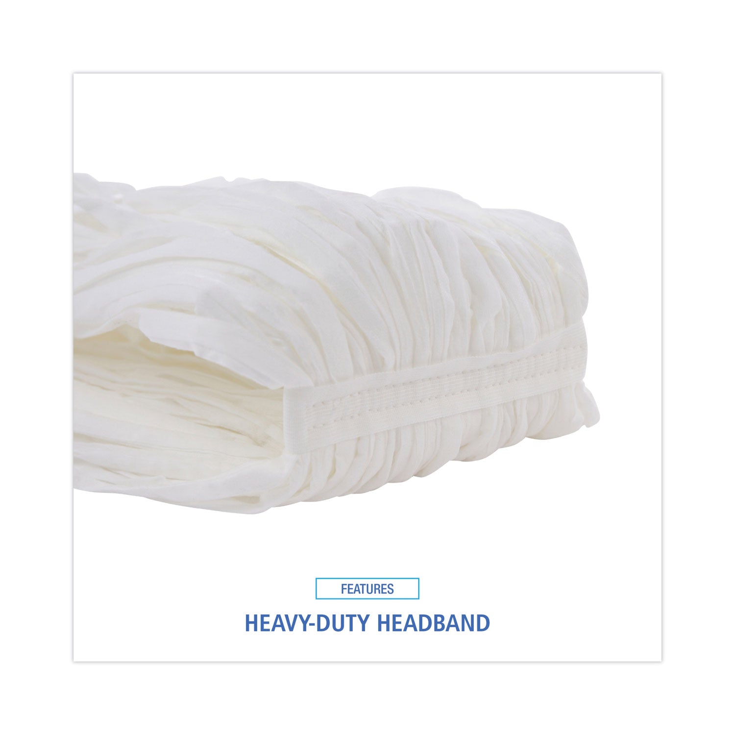 Nonwoven Cut End Edge Mop, Rayon/Polyester, #20, White, 12/Carton