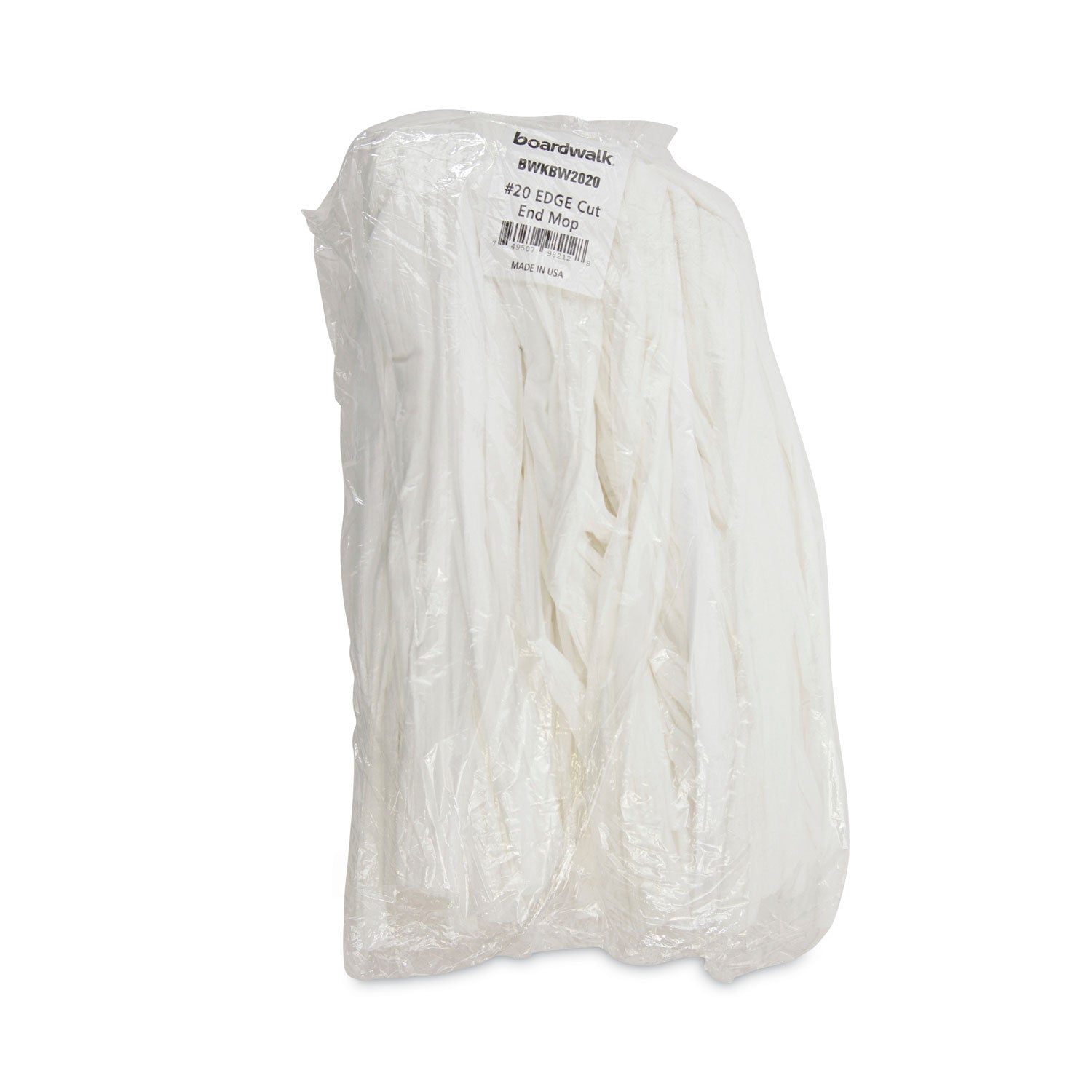 Nonwoven Cut End Edge Mop, Rayon/Polyester, #20, White, 12/Carton