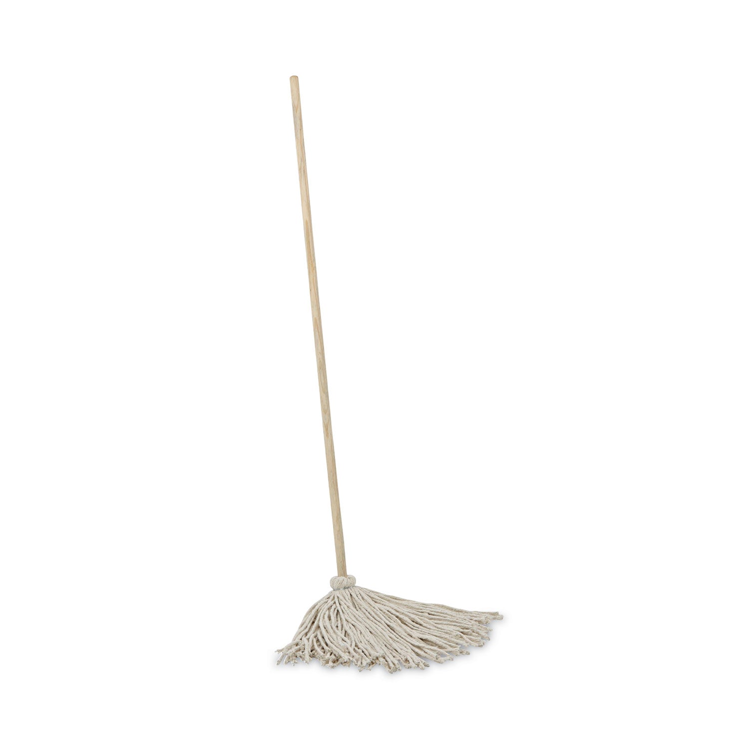 cotton-deck-mop-#24-white-cotton-head-50-wood-handle-6-carton_bwkcd50024s - 1