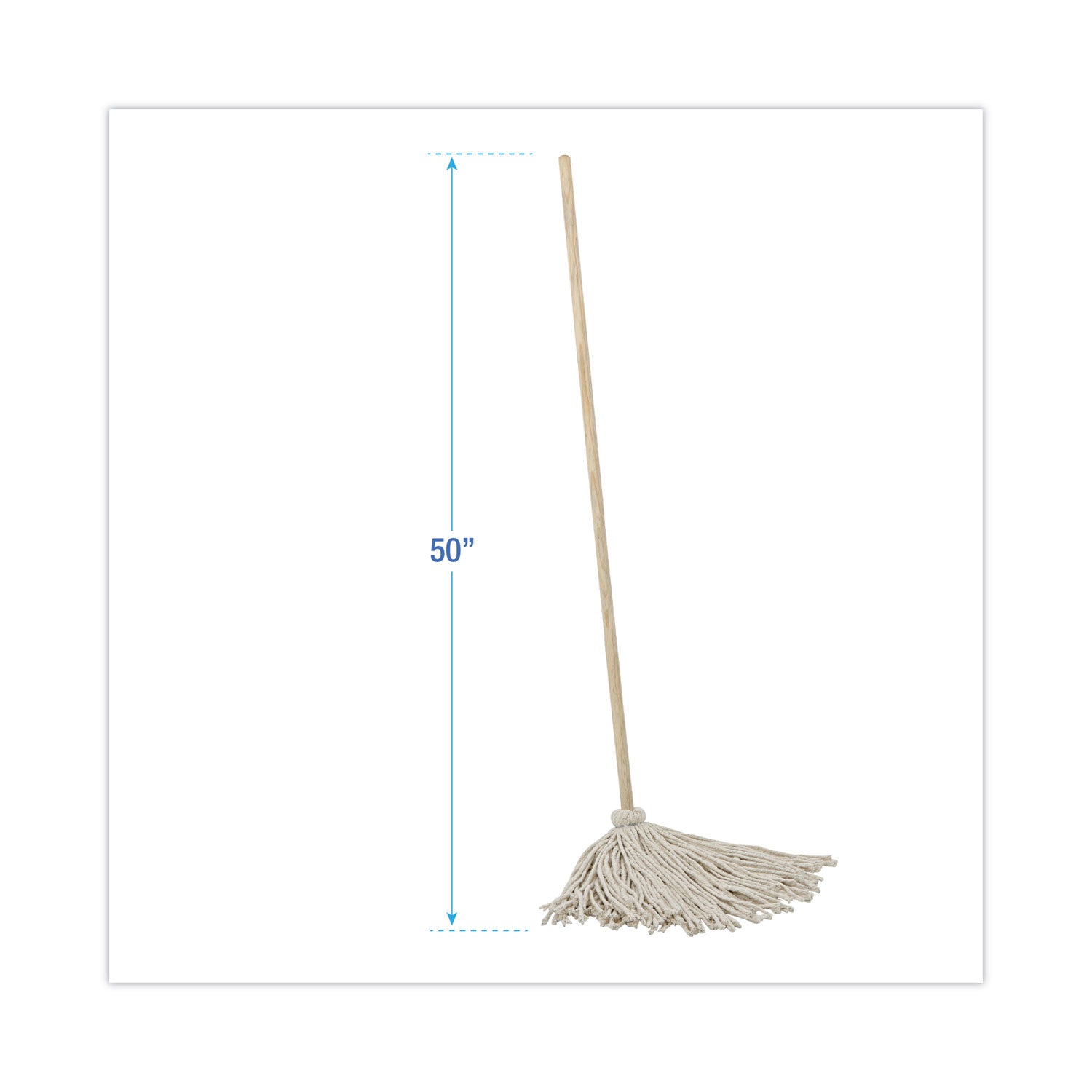 cotton-deck-mop-#24-white-cotton-head-50-wood-handle-6-carton_bwkcd50024s - 2