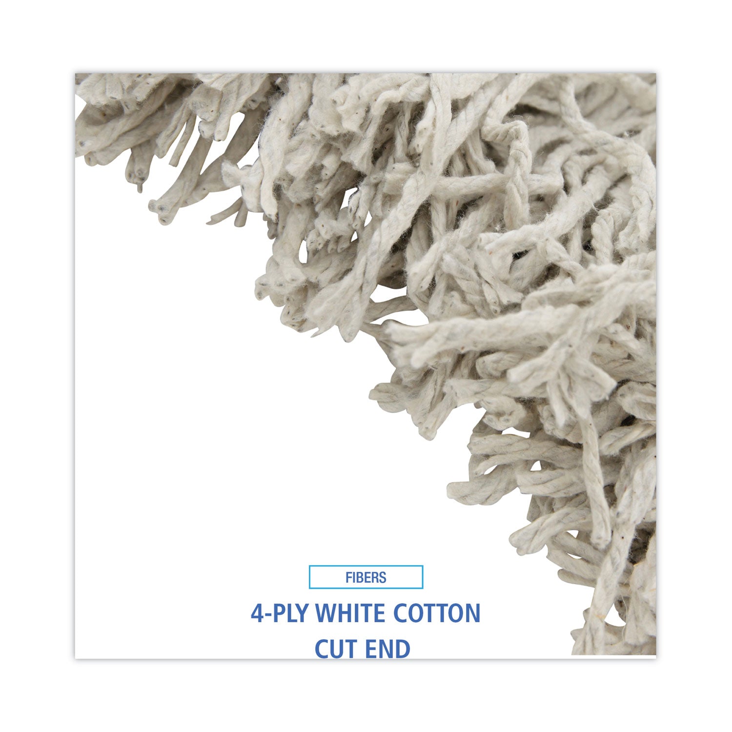 Cotton Mop Head, Cut-End, #32, White, 12/Carton - 