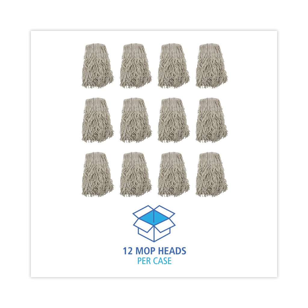 Cotton Mop Head, Cut-End, #32, White, 12/Carton
