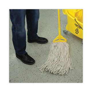 Mop Head, Cotton, Cut-End, White, 4-Ply, 32oz, 12/Carton