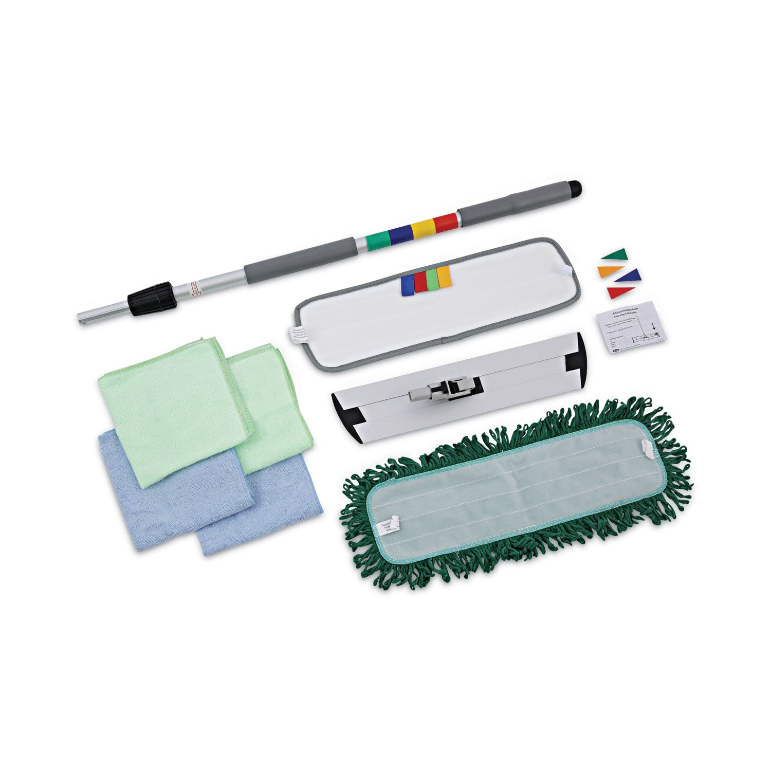 microfiber-cleaning-kit-18-wide-blue-green-microfiber-head-35-to-60-gray-aluminum-handle_bwkmfkit - 6