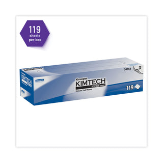 Kimwipes Delicate Task Wipers, 3-Ply, 11.8 x 11.8, Unscented, White, 100/Box, 15 Boxes/Carton - 