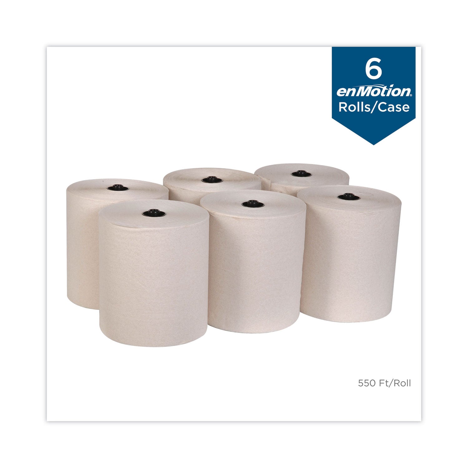 enMotion Flex Recycled Paper Towel Rolls - 550 Sheets/Roll - Brown - For Hand - 6 Rolls Per Case - 6 / Carton - 4