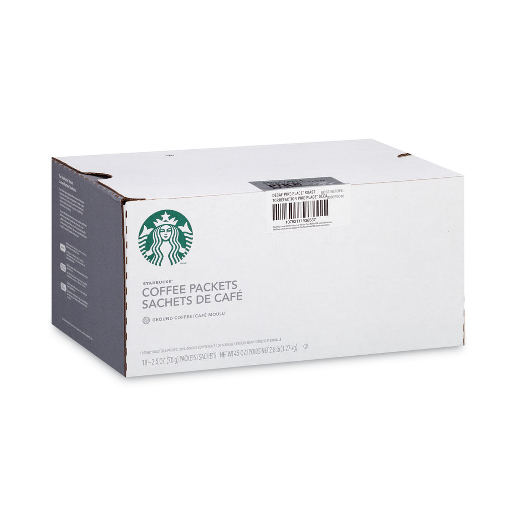 Coffee, Pike Place Decaf, 2 1/2 oz Packet, 18/Box