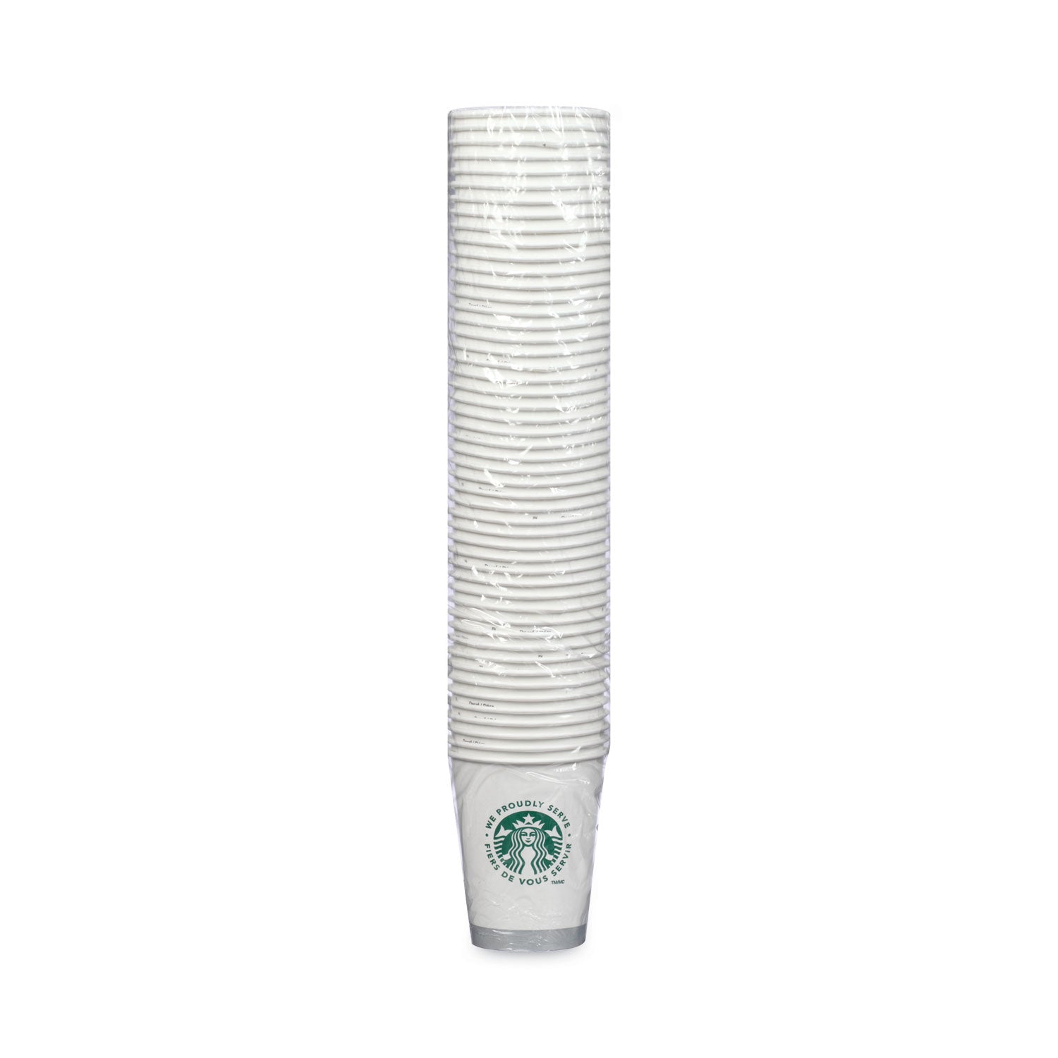 Hot Cups, 12 oz, White with Green Starbucks Logo, 1,000/Carton