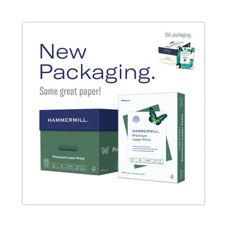Premium Laser Print Paper, 98 Bright, 28 lb Bond Weight, 8.5 x 11, White, 500/Ream, 8 Reams/Carton, 32 Cartons/Pallet