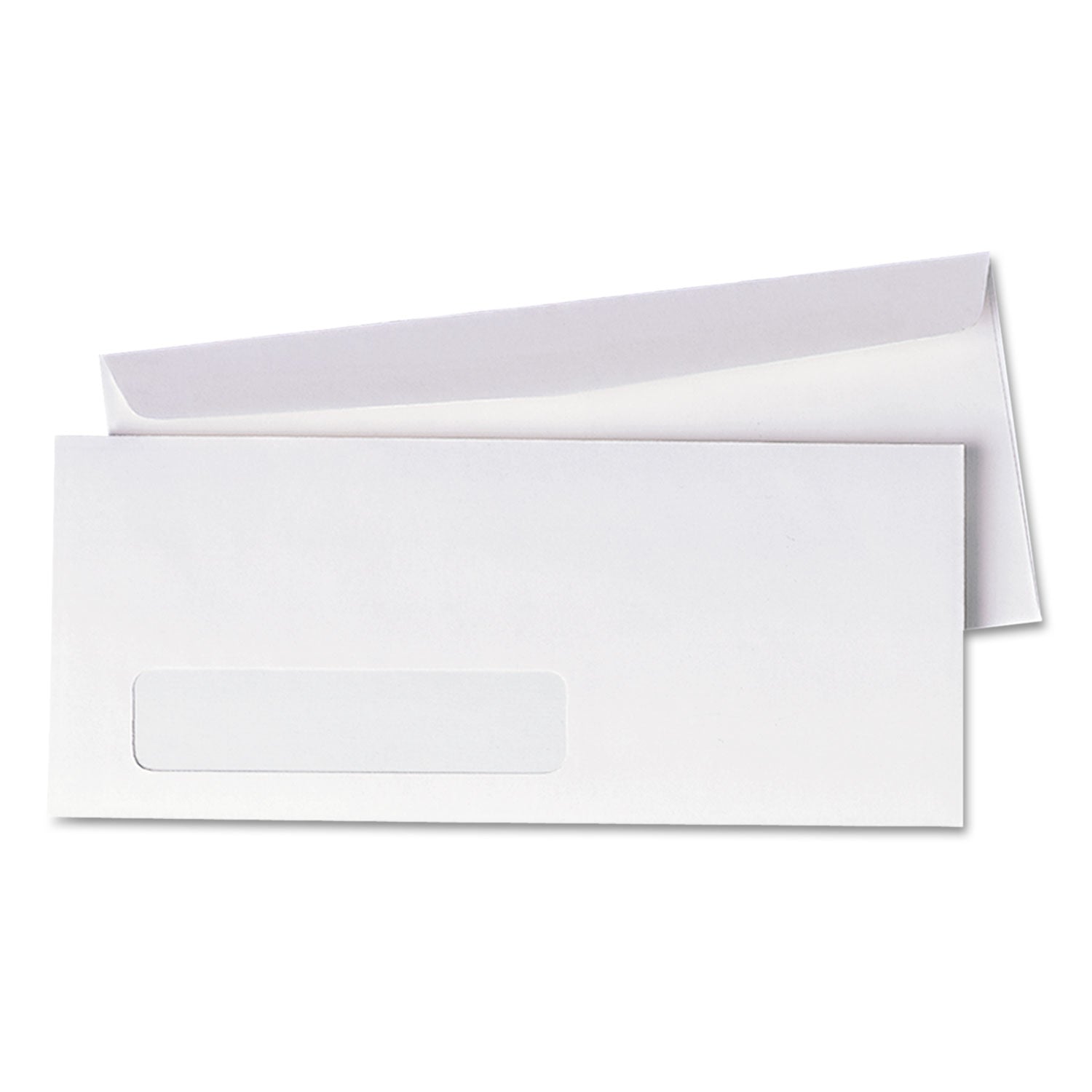 Invoice-Format Address-Window Envelope, #10, Commercial Flap, Gummed Closure, 4.13 x 9.5, White, 500/Box - 