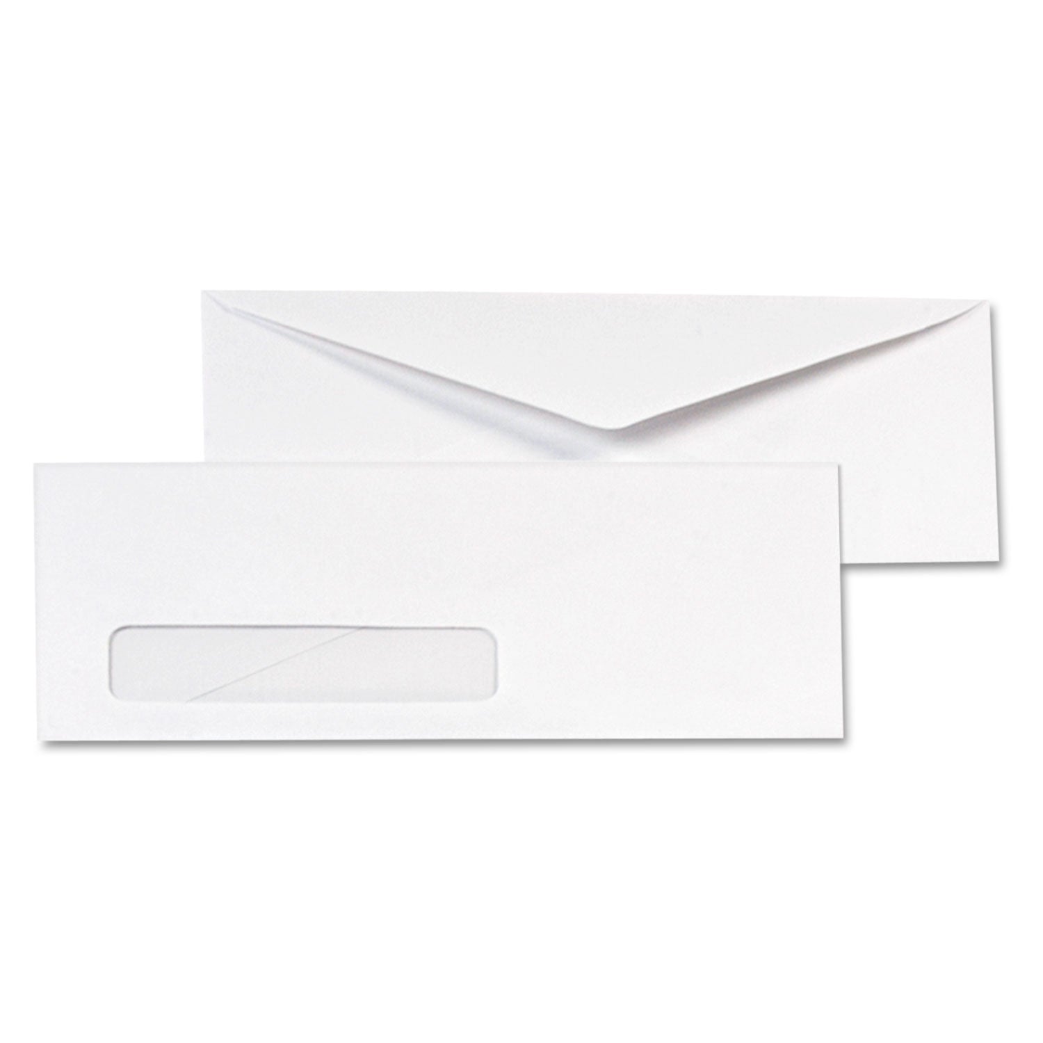 Invoice-Format Address-Window Envelope, #10, Commercial Flap, Gummed Closure, 4.13 x 9.5, White, 500/Box - 