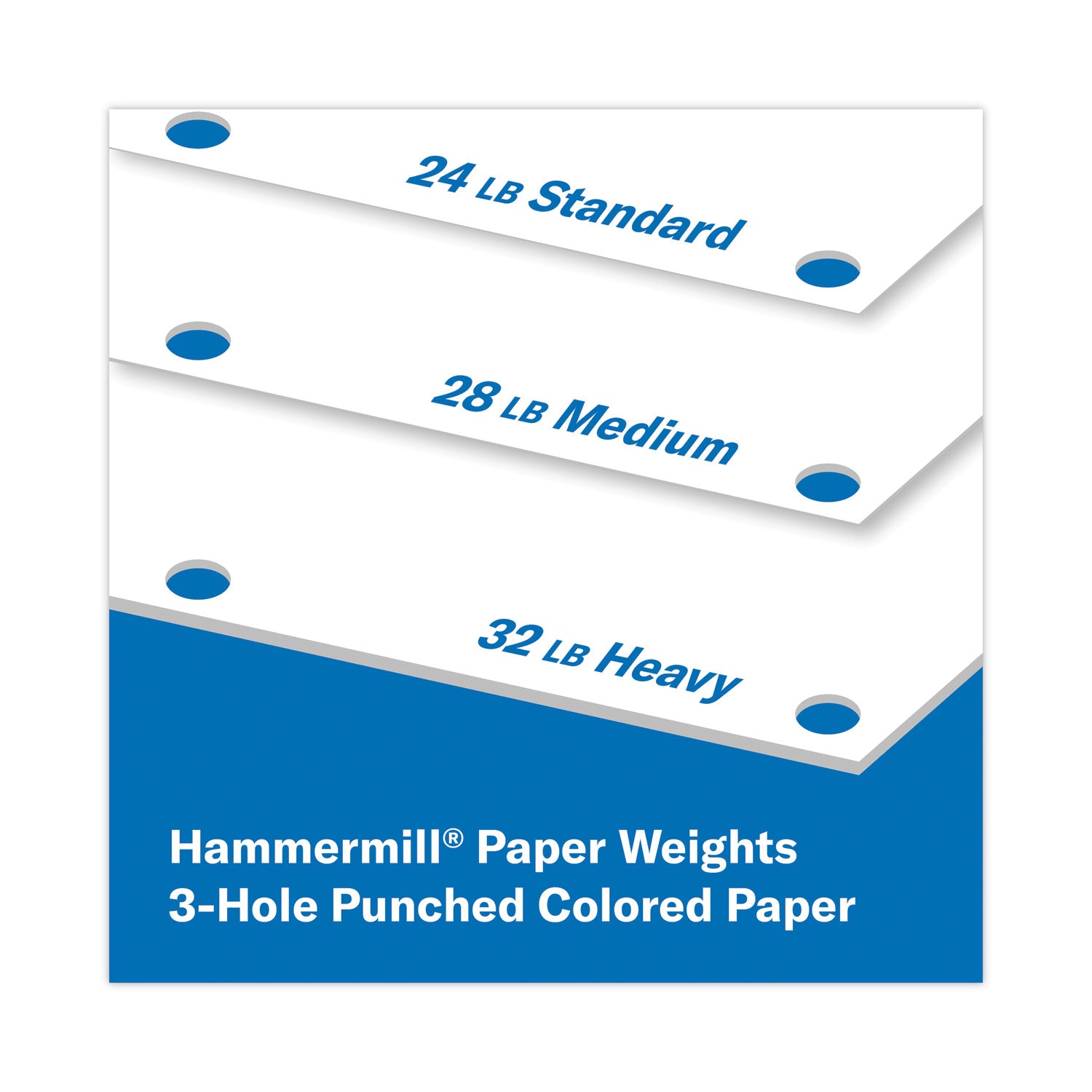 Premium Laser Print Paper, 98 Bright, 3-Hole, 24 lb Bond Weight, 8.5 x 11, White, 500/Ream - 