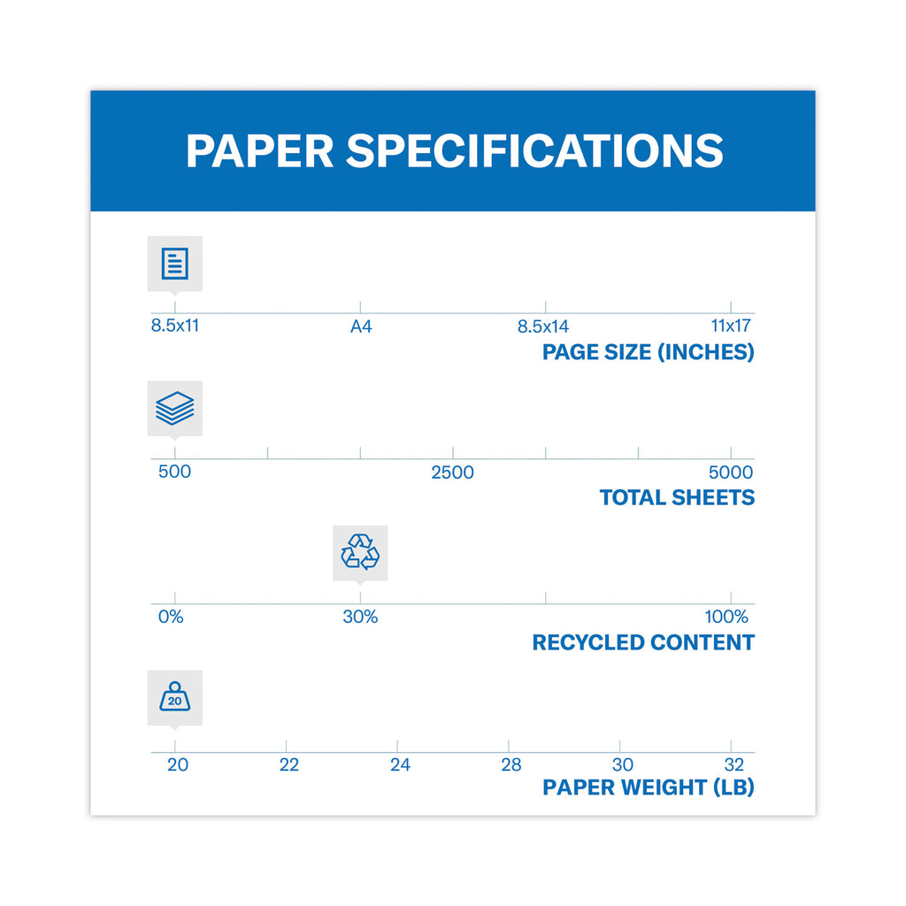 Colors Print Paper, 20 lb Bond Weight, 8.5 x 11, Cream, 500/Ream
