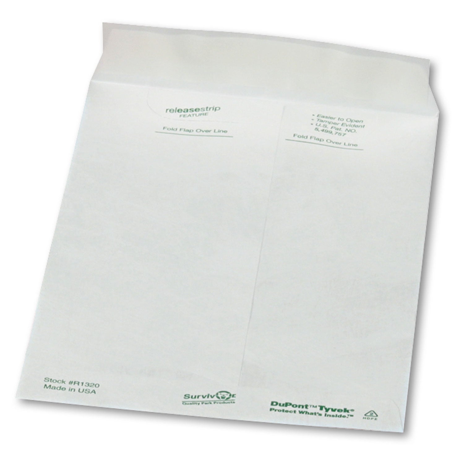 Lightweight 14 lb Tyvek Catalog Mailers, #6 1/2, Square Flap, Redi-Strip Adhesive Closure, 6 x 9, White, 100/Box - 