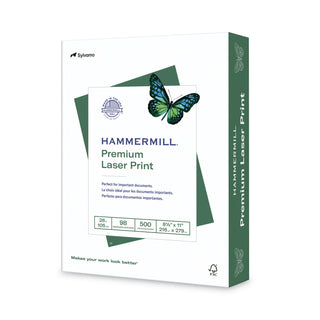 Premium Laser Print Paper, 98 Bright, 28 lb Bond Weight, 8.5 x 11, White, 500/Ream, 8 Reams/Carton, 32 Cartons/Pallet