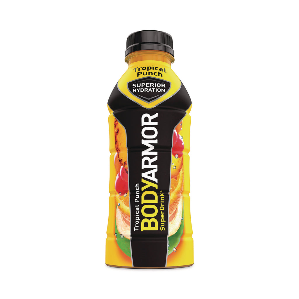 SuperDrink Sports Drink, Tropical Punch, 16 oz Bottle, 12/Pack