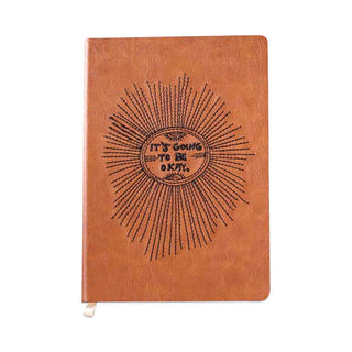 vegan-leather-layflat-flexible-cover-journal-its-going-to-be-okay-college-rule-brown-black-cover-72-8-x-55-sheets_dnkahbc1009l - 1