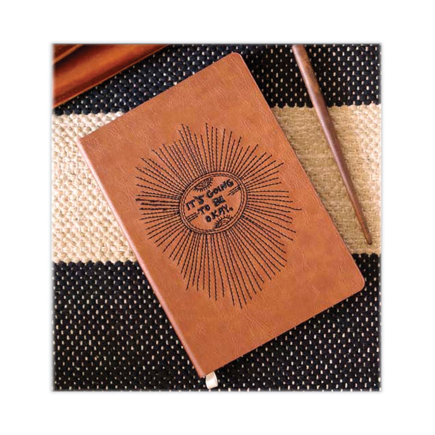 vegan-leather-layflat-flexible-cover-journal-its-going-to-be-okay-college-rule-brown-black-cover-72-8-x-55-sheets_dnkahbc1009l - 2
