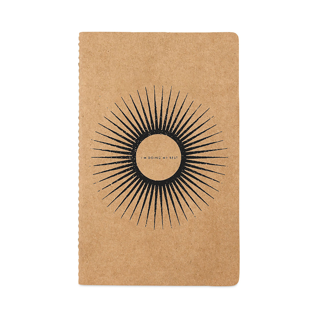 kraft-layflat-softcover-notebook-im-doing-my-best-medium-college-rule-desert-sand-black-cover-72-8-x-5-sheets_dnkklc1167kl - 1