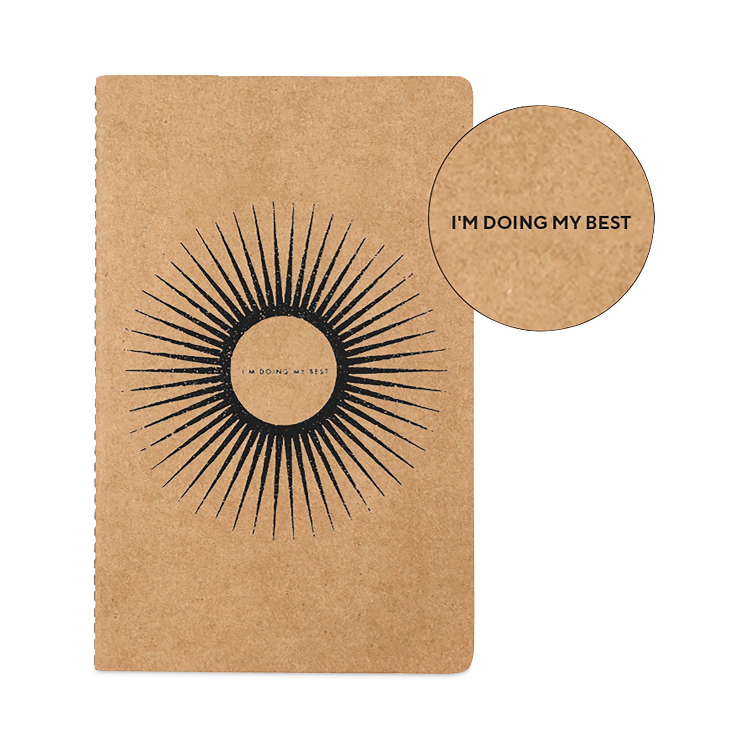 kraft-layflat-softcover-notebook-im-doing-my-best-medium-college-rule-desert-sand-black-cover-72-8-x-5-sheets_dnkklc1167kl - 2