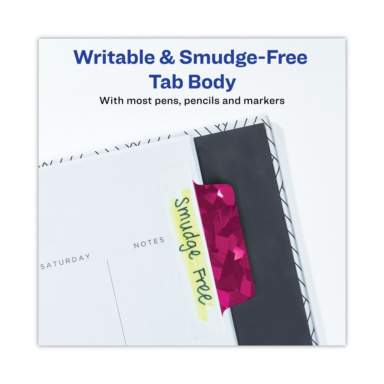 ultra-tabs-luxe-collection-repositionable-tabs-1-5-cut-assorted-jewel-prism-colors-25-wide-16-pack_ave74147 - 3