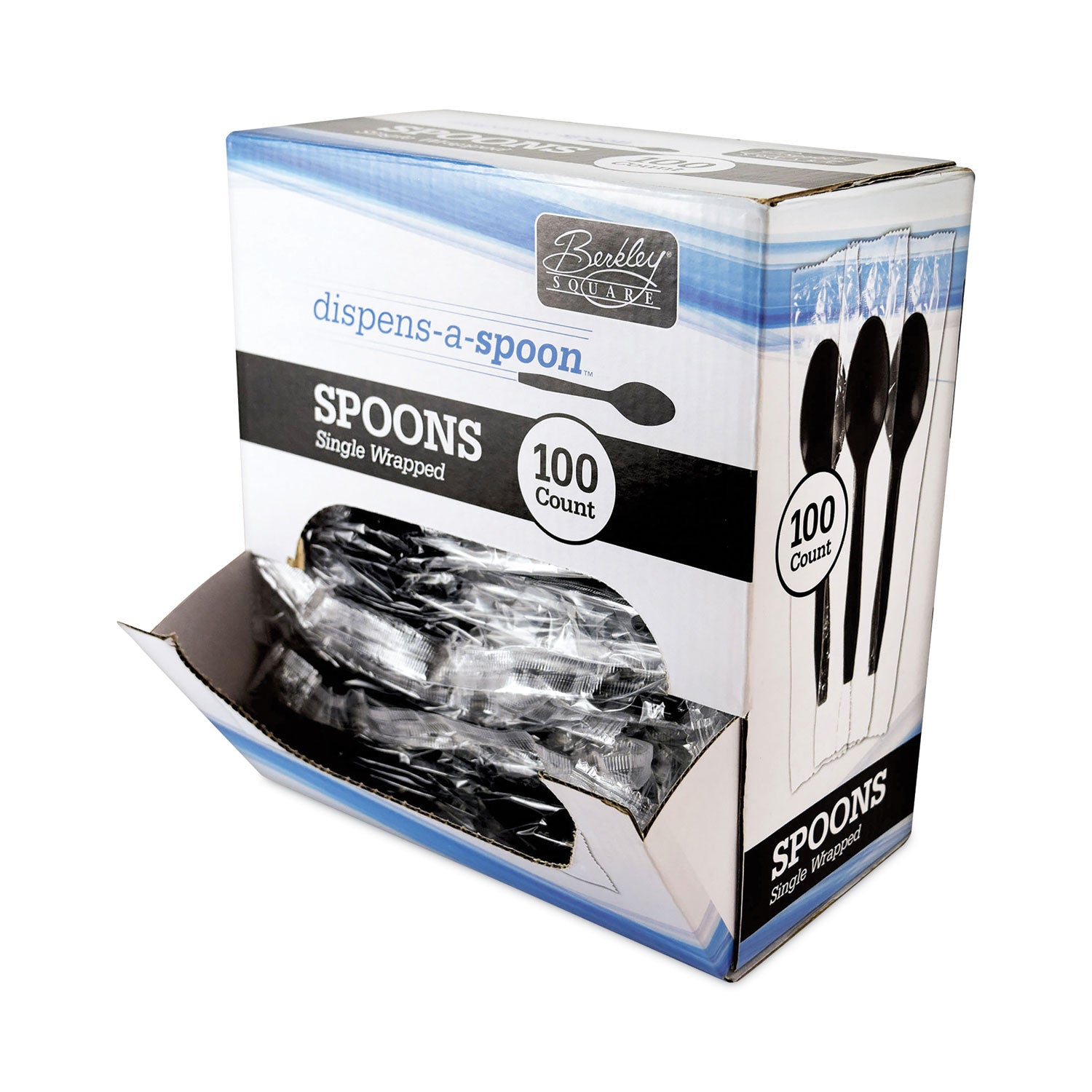 dispens-a-spoon-individually-wrapped-mediumweight-teaspoons-black-100-box_bsqbep90206 - 1