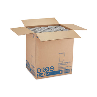 EcoSmart Recycled Fiber Hot/Cold Cups, 12 oz, Kraft/Green, 50/Sleeve, 20 Sleeves/Carton
