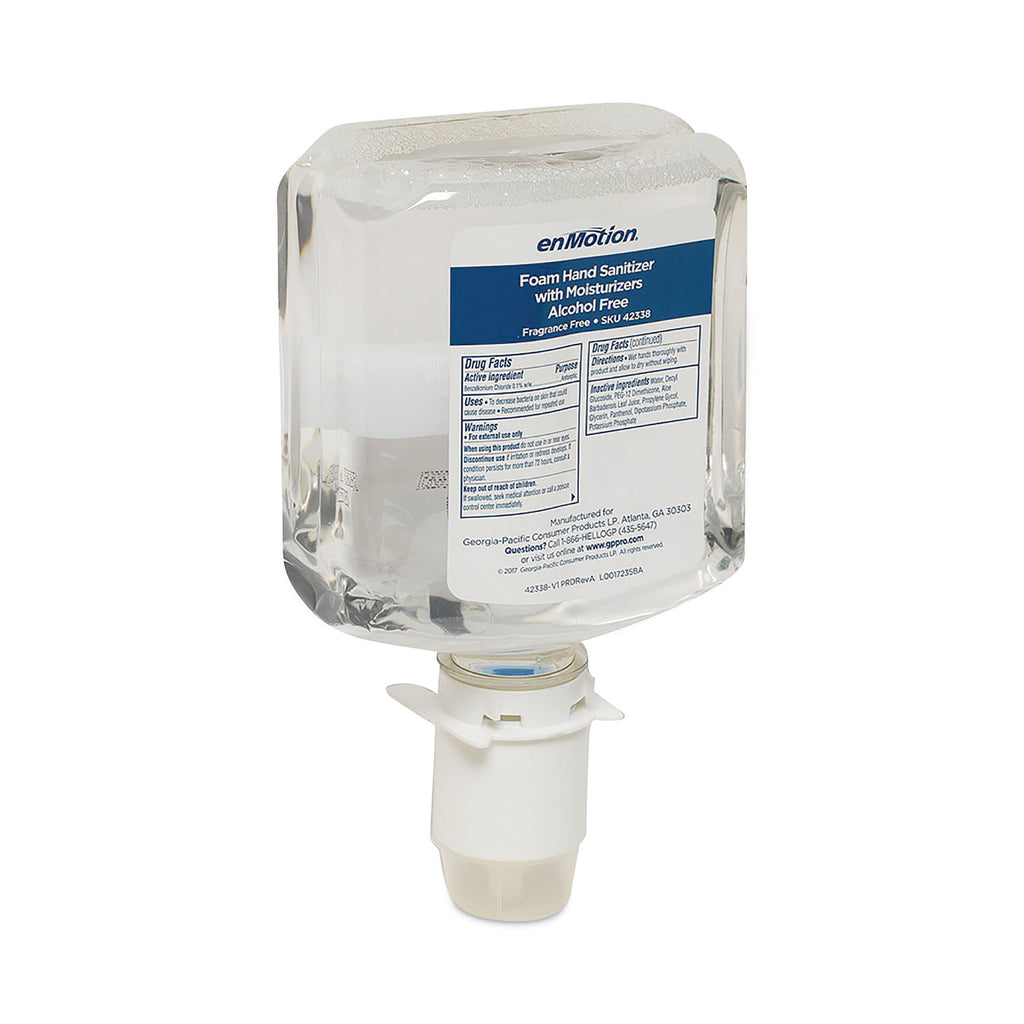enMotion Gen2 Moisturizing Foam Hand Sanitizer Dispenser Refill, 1,000 mL Bottle, Fragrance-Free, 2/Carton