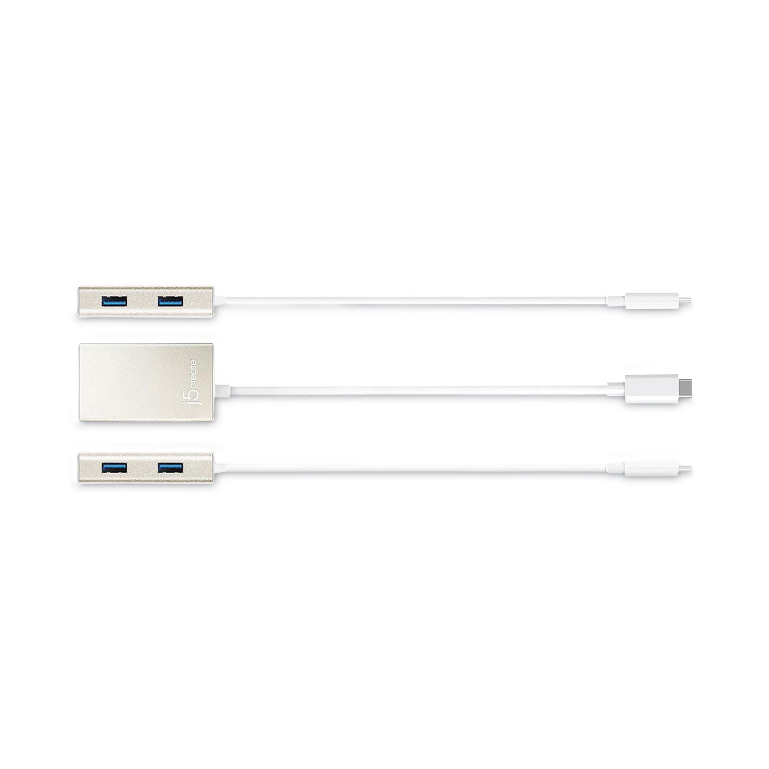 USB-C Hub, 4 Ports, Silver