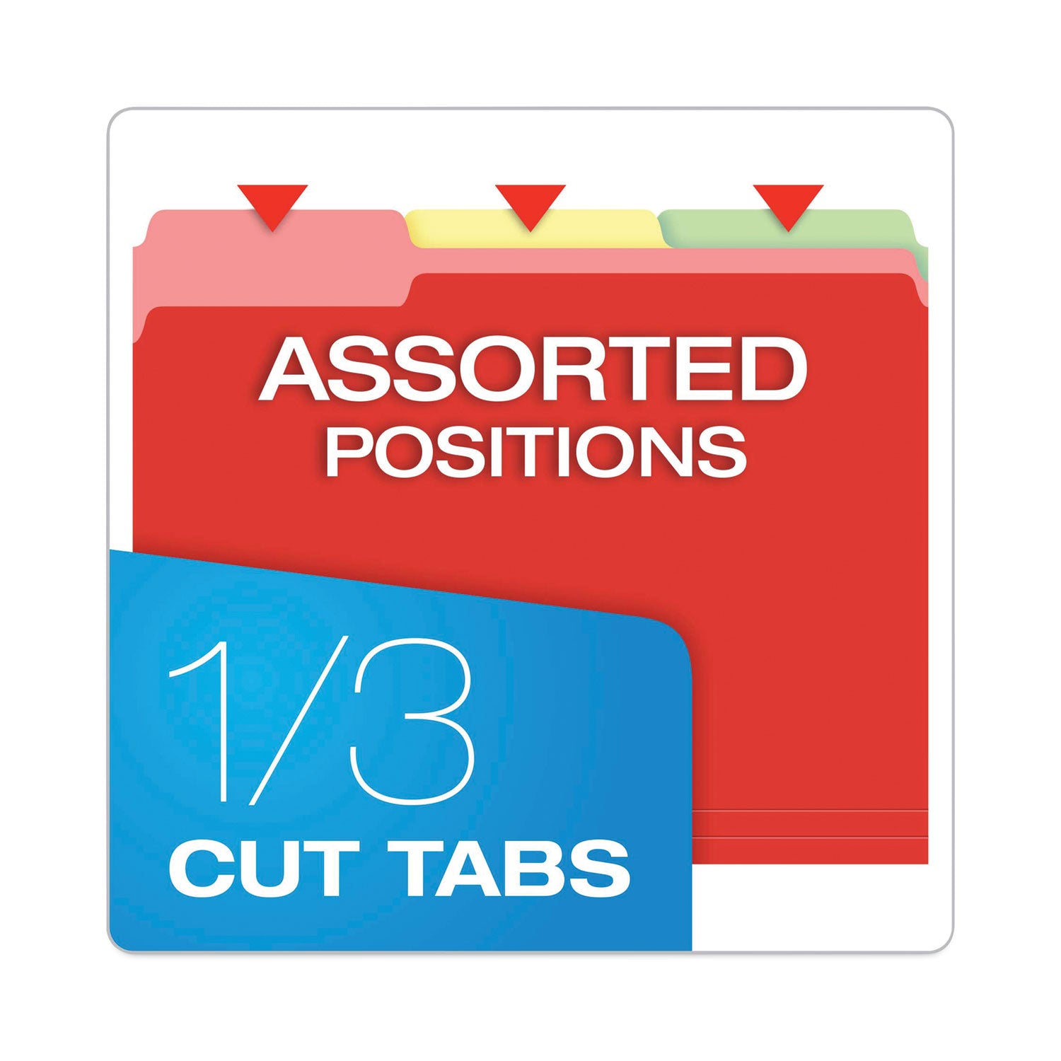 teachers-hanging-file-folder-combo-kit-letter-size-assorted-colors-25-1-5-cut-hanging-folders50-1-3-cut-file-folders_pfx99199 - 2