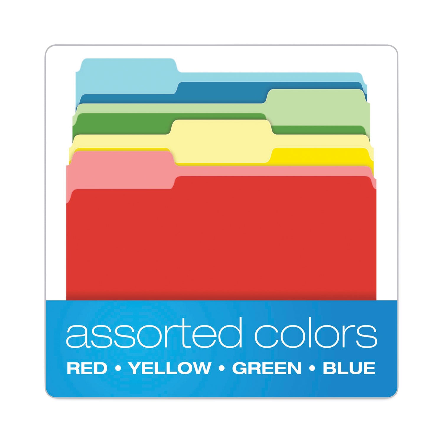 Teacher's Hanging File Folder Combo Kit, Letter Size, Assorted Colors, (25) 1/5-Cut Hanging Folders,(50) 1/3-Cut File Folders