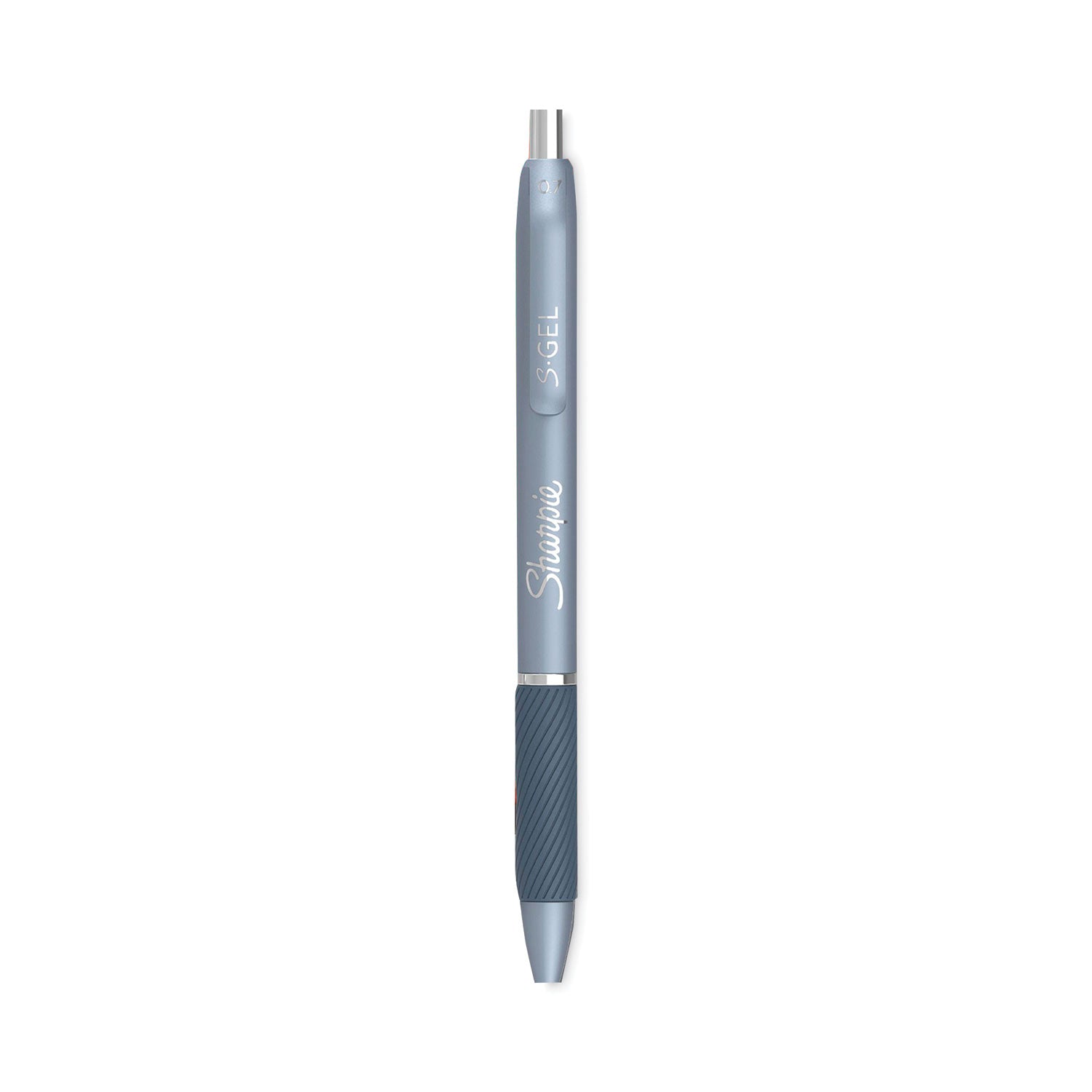 s-gel-fashion-barrel-gel-pen-retractable-medium-07-mm-black-ink-frost-blue-barrel-4-pack_san2126213 - 1