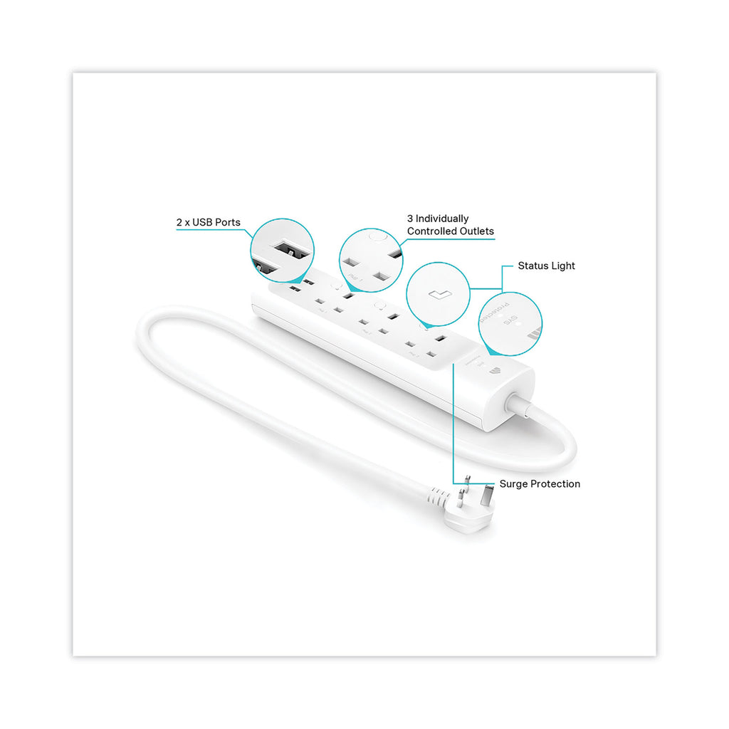 kasa-smart-wifi-3-outlet-power-strip-3-ac-outlets-2-usb-ports-white_tplkp303 - 2