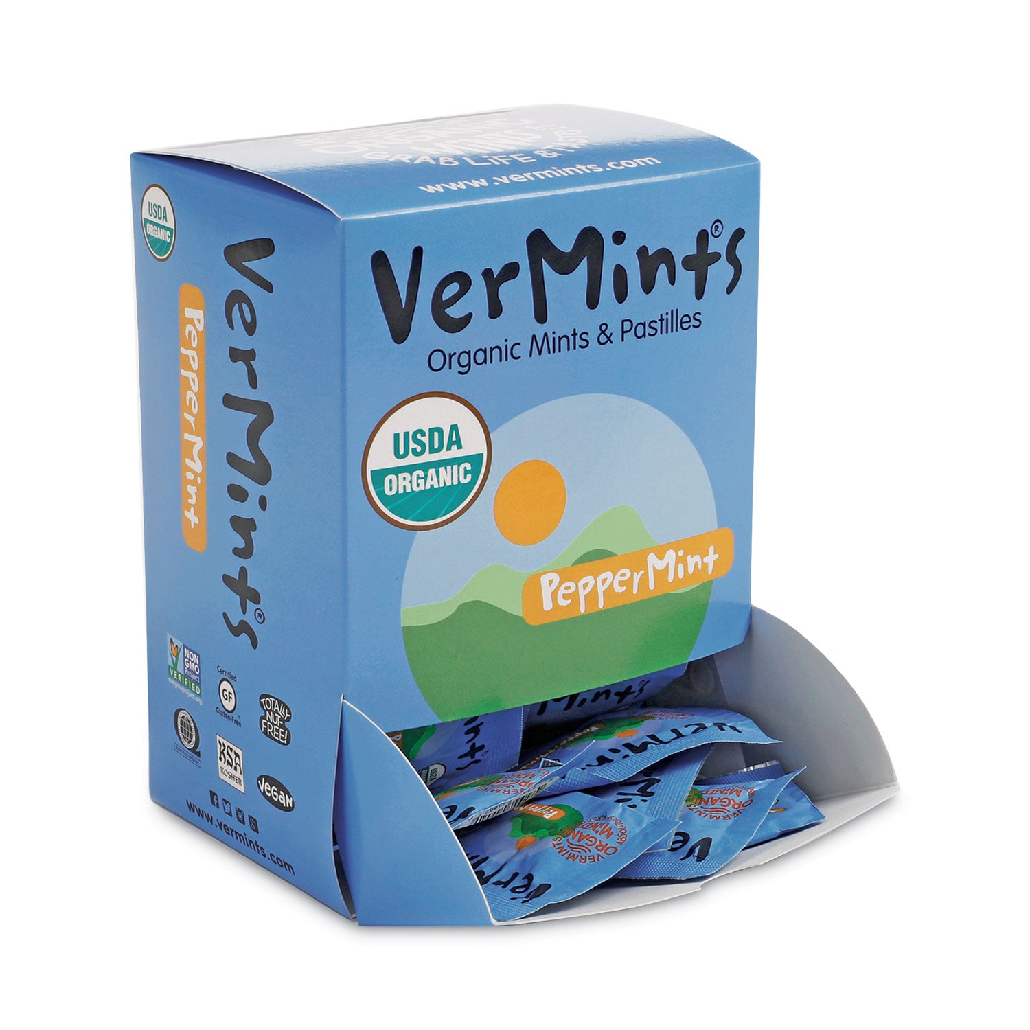 vermints-organic-mints-pastilles-peppermint-2-mints-07-oz-individually-wrapped-100-box_vemvnt00992 - 2