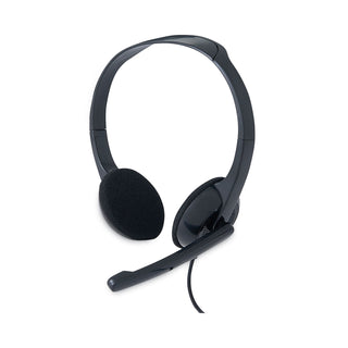 Verbatim Stereo Headset with Microphone - Stereo - Mini-phone (3.5mm) - Wired - 32 Ohm - 20 Hz - 20 kHz - Over-the-head - Binaural - Circumaural - 5.74 ft Cable - Omni-directional Microphone