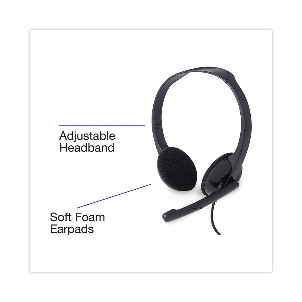Verbatim Stereo Headset with Microphone - Stereo - Mini-phone (3.5mm) - Wired - 32 Ohm - 20 Hz - 20 kHz - Over-the-head - Binaural - Circumaural - 5.74 ft Cable - Omni-directional Microphone