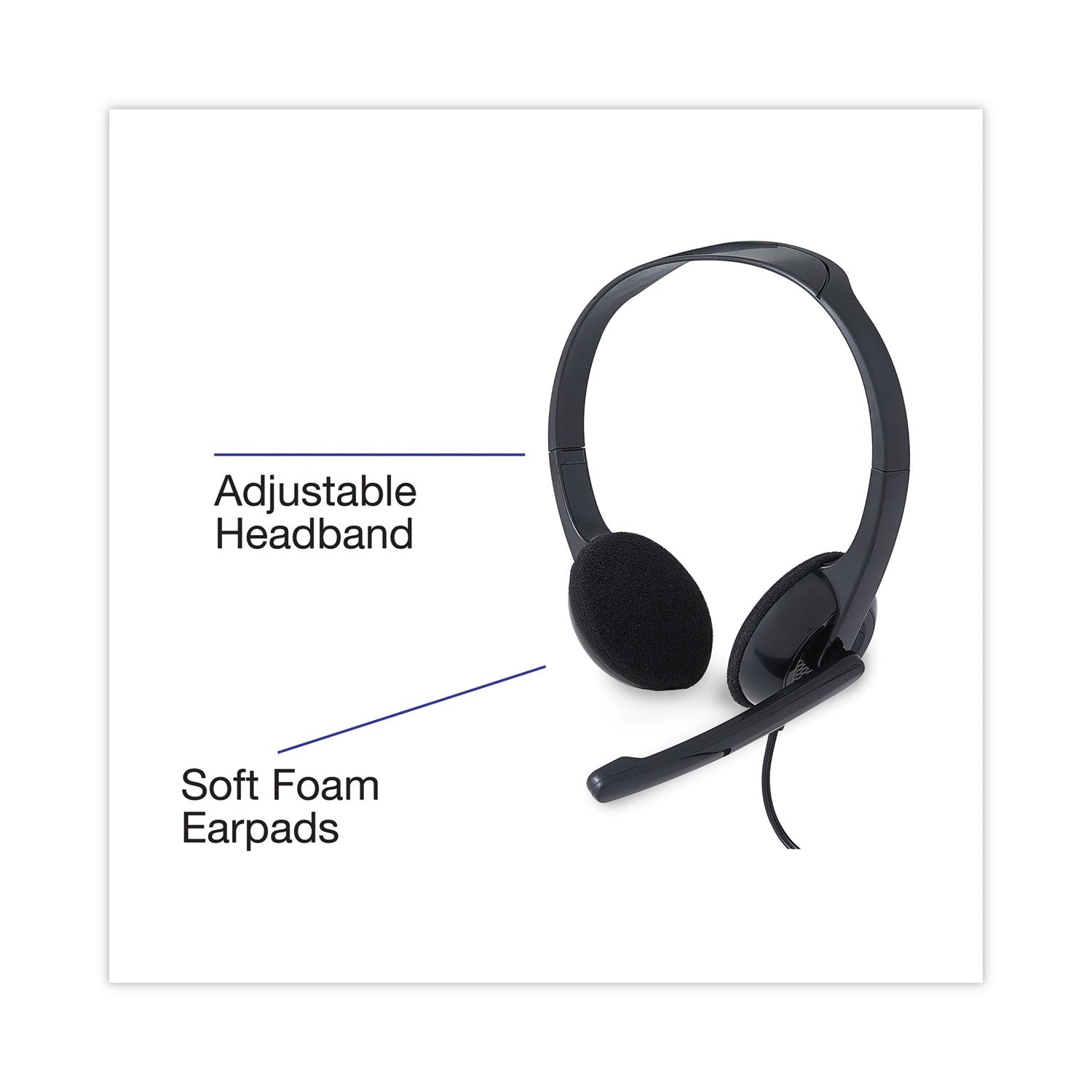 Verbatim Stereo Headset with Microphone - Stereo - Mini-phone (3.5mm) - Wired - 32 Ohm - 20 Hz - 20 kHz - Over-the-head - Binaural - Circumaural - 5.74 ft Cable - Omni-directional Microphone