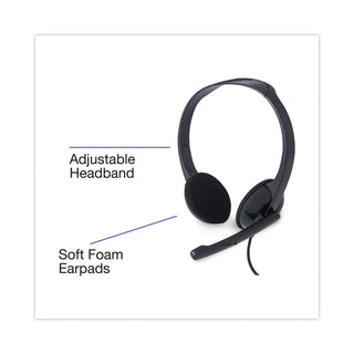 Verbatim Stereo Headset with Microphone - Stereo - Mini-phone (3.5mm) - Wired - 32 Ohm - 20 Hz - 20 kHz - Over-the-head - Binaural - Circumaural - 5.74 ft Cable - Omni-directional Microphone