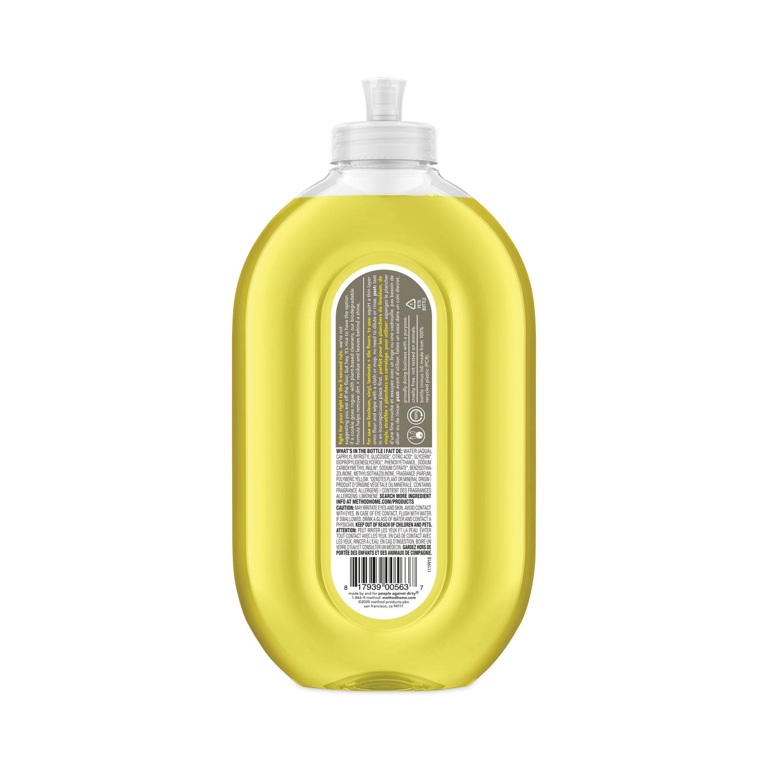 Squirt + Mop Hard Floor Cleaner, 25 oz Spray Bottle, Lemon Ginger, 6/Carton