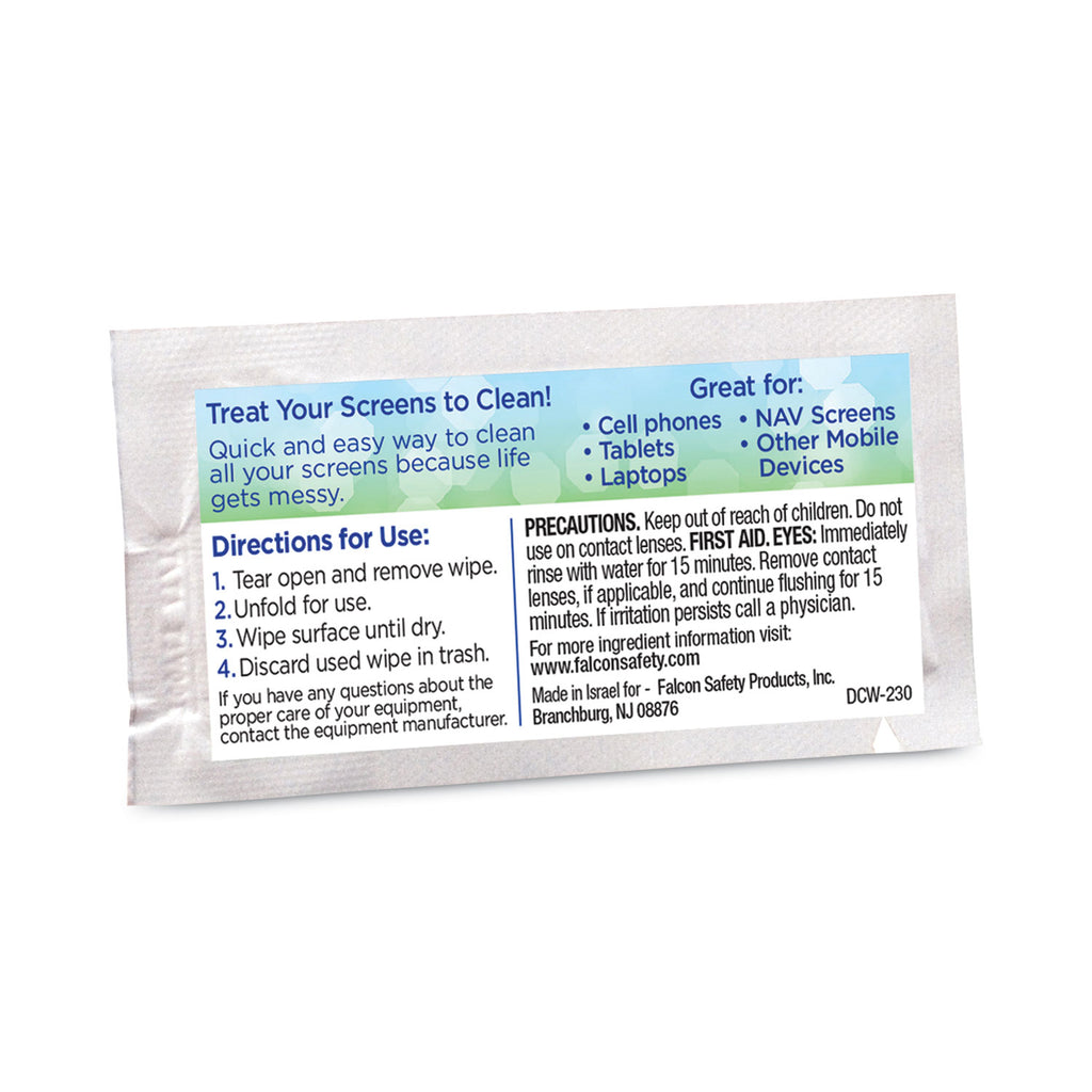 Touch Screen Wipes, 5 x 6, Citrus, 200 Individual Foil Packets in an Easy Grab Jar - 