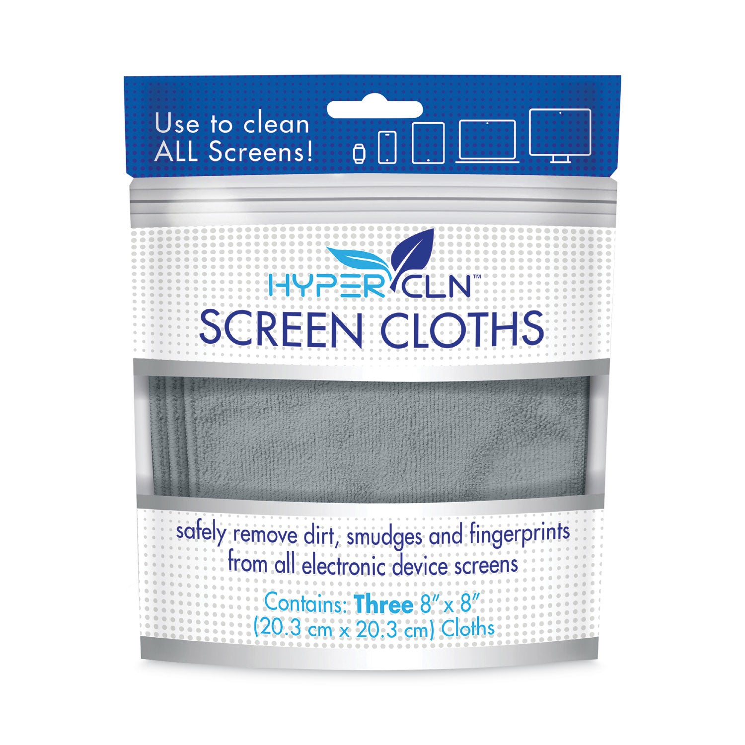 hypercln-screen-cloths-8-x-8-unscented-blue-3-pack_falhcncl - 3
