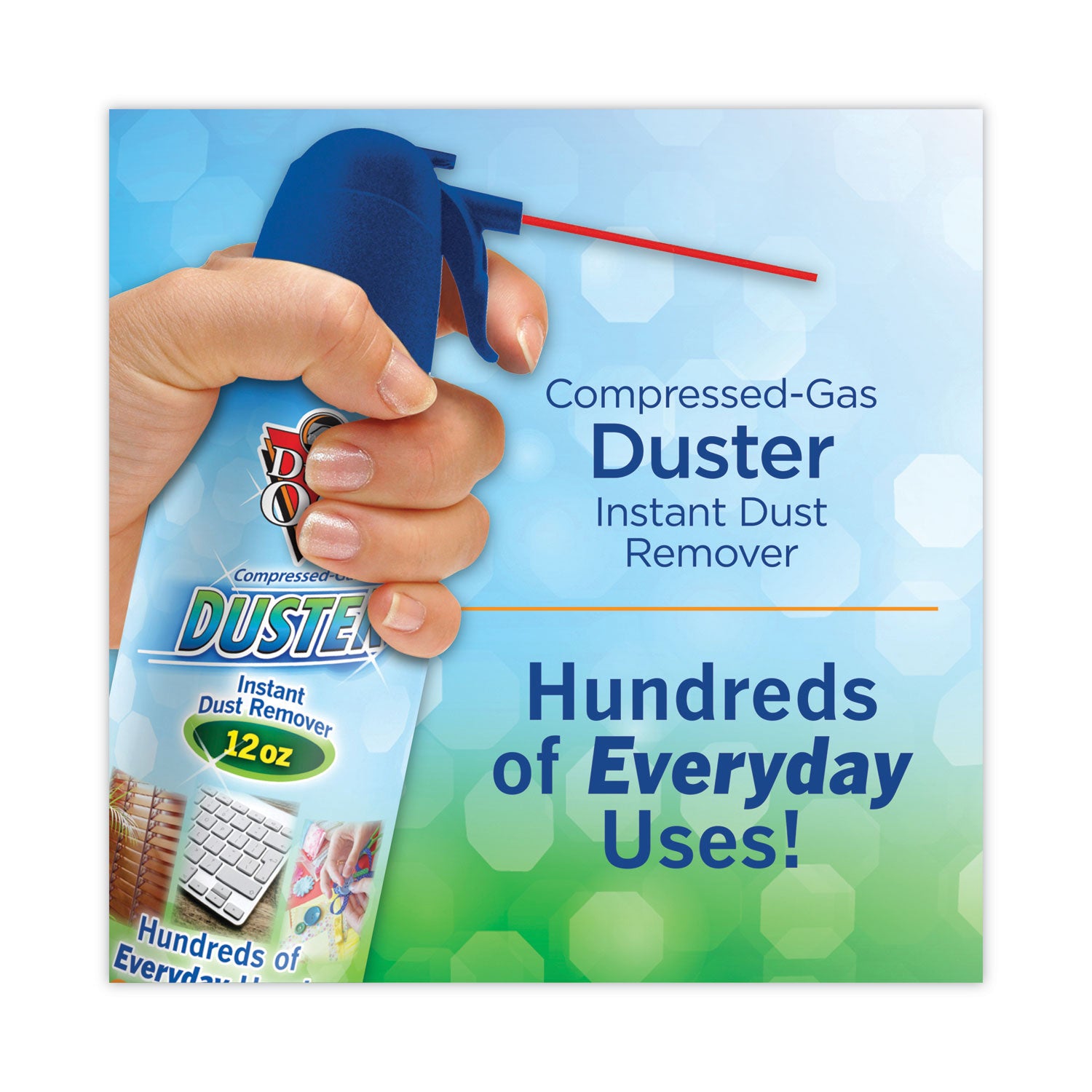 Disposable Compressed Air Duster, 12 oz Can - 