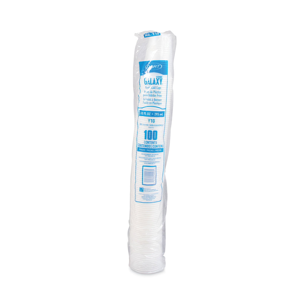 High-Impact Polystyrene Cold Cups, 10 oz, Translucent, 100 Cups/Sleeve, 25 Sleeves/Carton