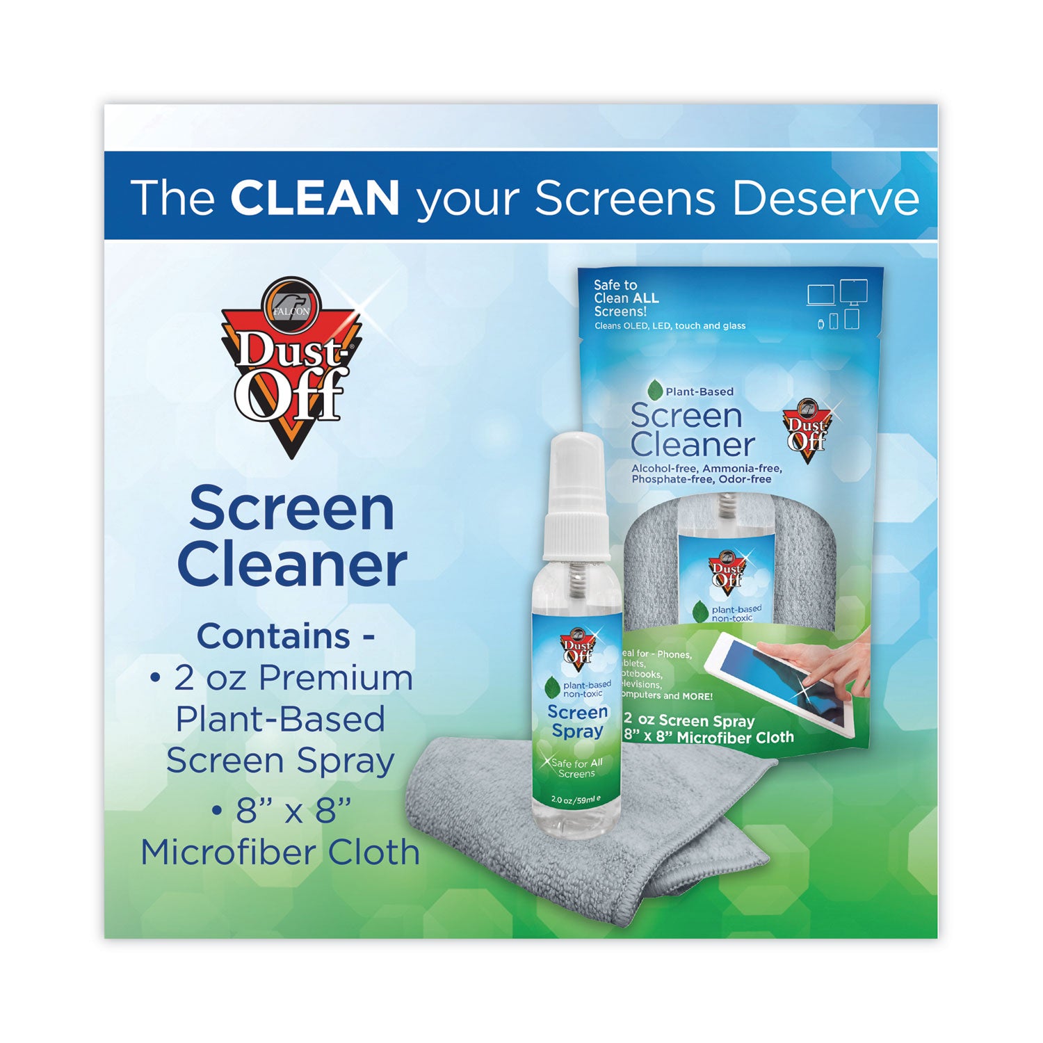 Laptop Computer Cleaning Kit, 50 mL Spray/Microfiber Cloth - 