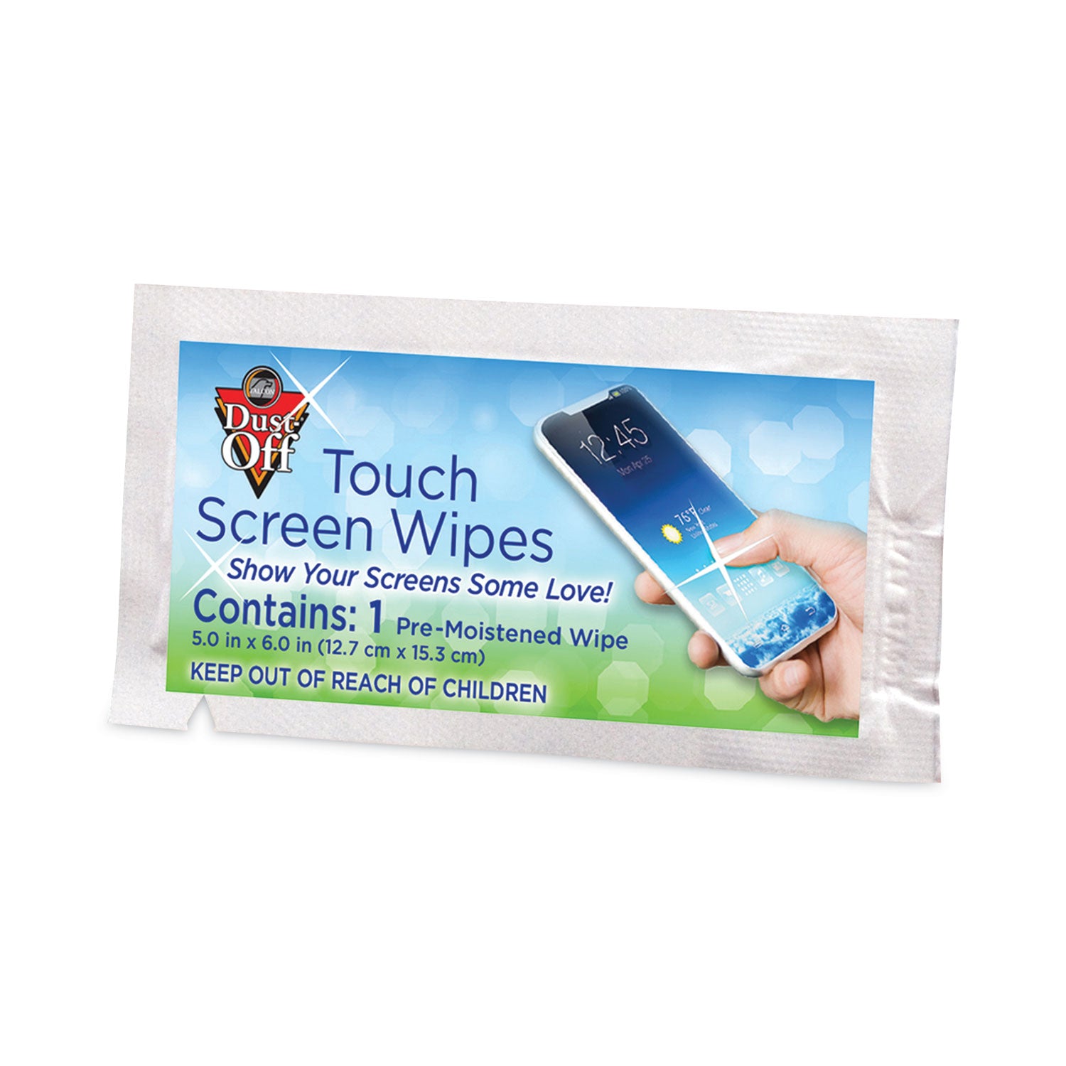 Touch Screen Wipes, 5 x 6, Citrus, 200 Individual Foil Packets in an Easy Grab Jar - 