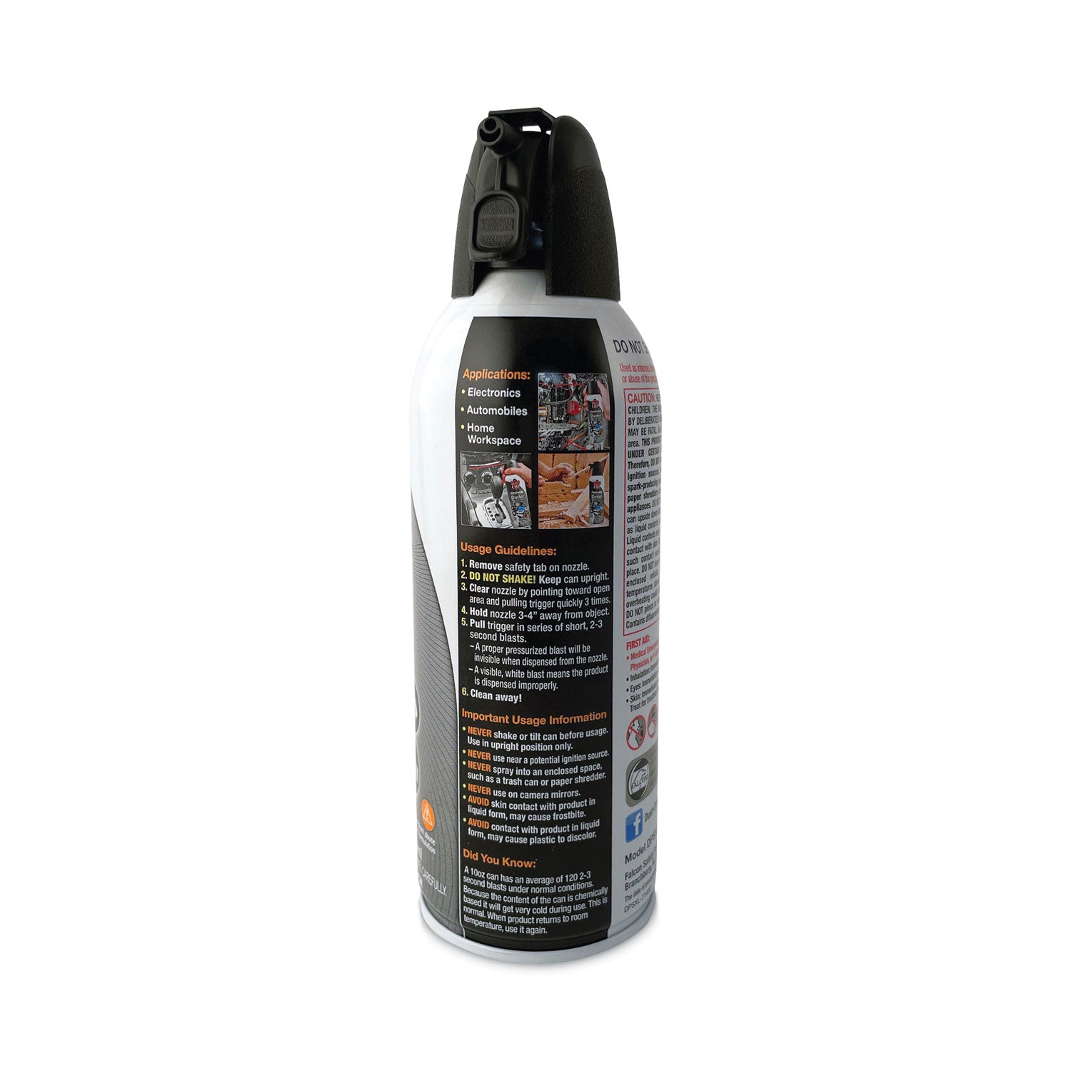 Disposable Compressed Air Duster, 10 oz Can - 