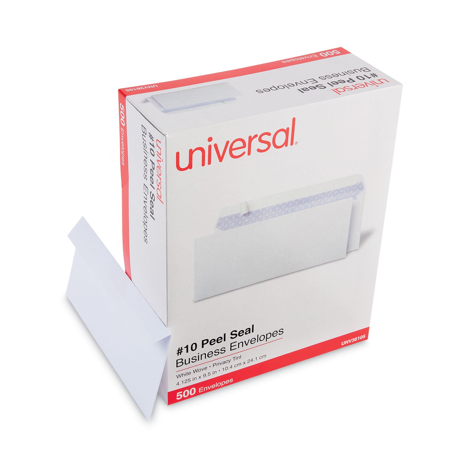 peel-seal-strip-security-tint-business-envelope-#10-square-flap-self-adhesive-closure-425-x-963-white-500-box_unv36105 - 1