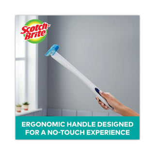Toilet Scrubber Starter Kit, 1 Handle and 5 Scrubbers, White/Blue